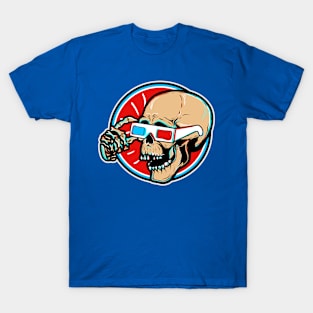 3D Glasses Skull Pop Art Ave T-Shirt